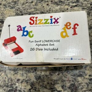 ✂️ Sizzix Fun Serif Lowercase Alphabet Die Set – 26 Dies